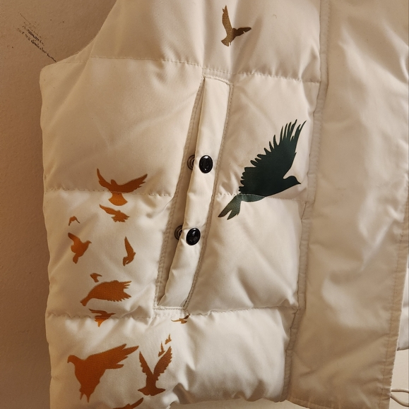 Cropped Gap White Vest Puffer with Hood Size M - Picture 5 of 10